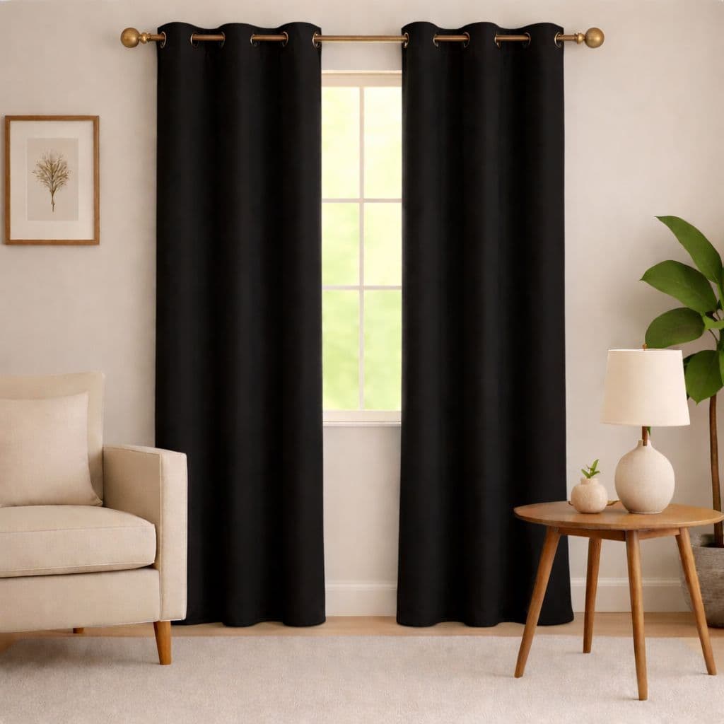 Cortina Sala Oxford 2,80m x 2,50m Completa 2 Partes com 16 Ilhós – Elegante e Moderna Mega Promoção