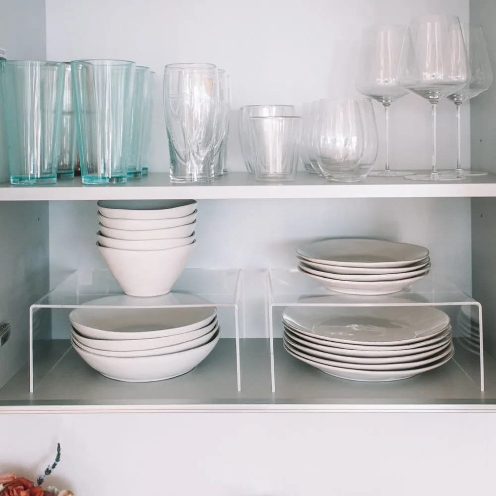 Kit 2 Organizadores de Acrílico Cristal Carth para Armário de Cozinha