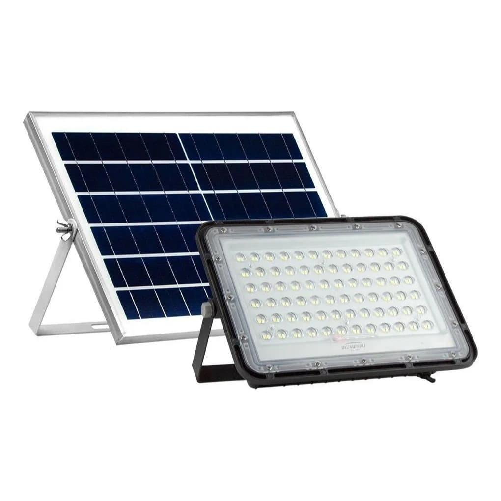 Blumenau Refletor LED SOLAR 60W IP66 6.500K Preto Externo
