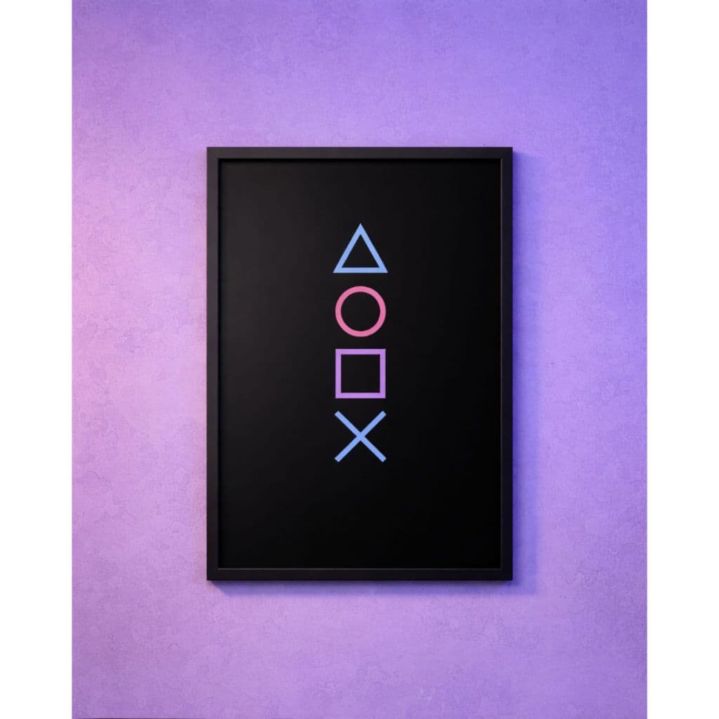 Quadro Decorativo Gamer — Símbolos Clássicos