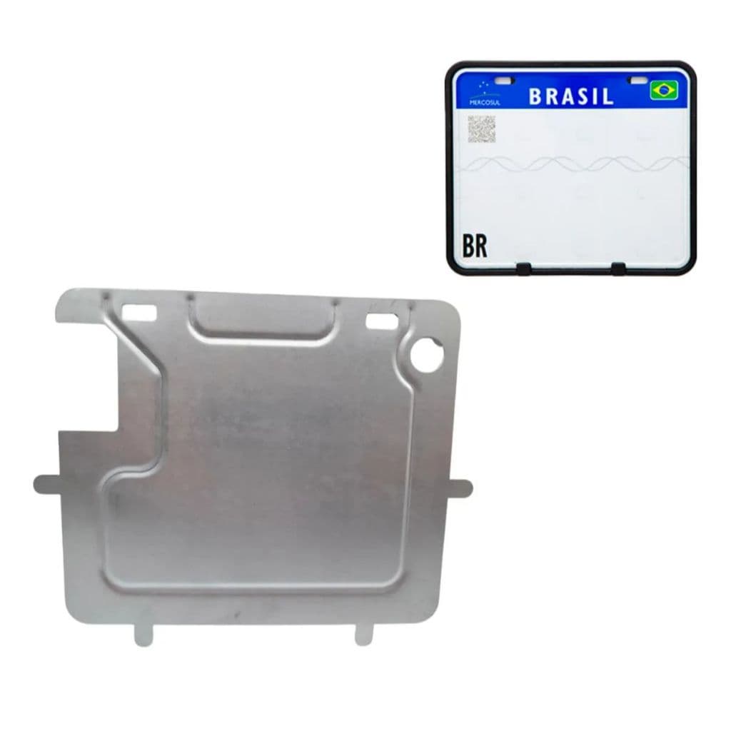 Suporte Placa Protetor Padrao Antigo/mercosul Reforço Moto
