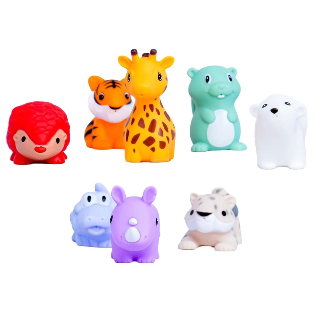 Brinquedo Banho em Festa 8 Bichinhos Bebê Feliz Diversão Brincadeira