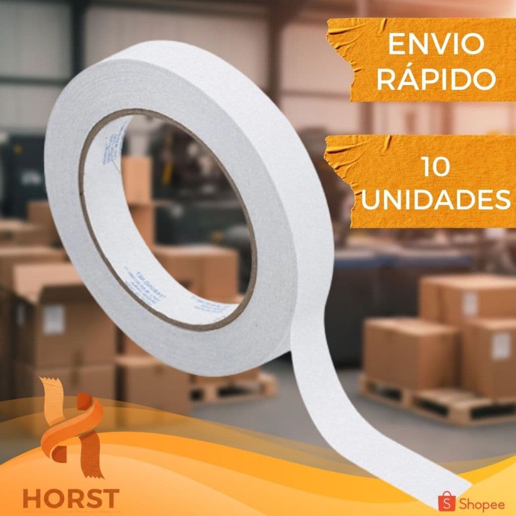 FITA ADESIVA DUPLA FACE DE PAPEL ARTESANTO 09X30 -COMBO 10 UNIDADES
