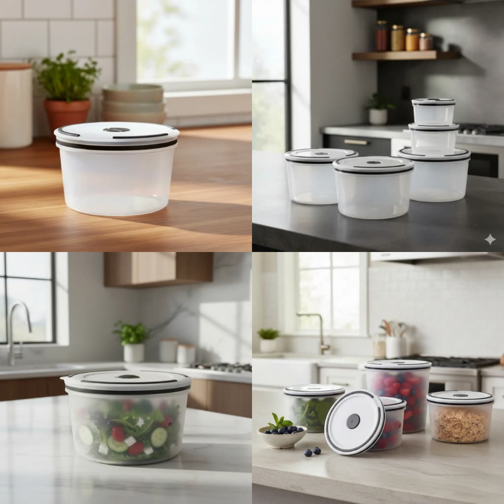Kit Potes Hermeticos Plastico Tampa Vedacao Segura Organizador Alimentos Cozinha