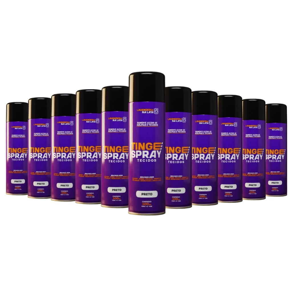 Spray Pinta Tecidos Roupas Estofados Carpetes Bonés Acessorios  Tingespray 300ml Preto