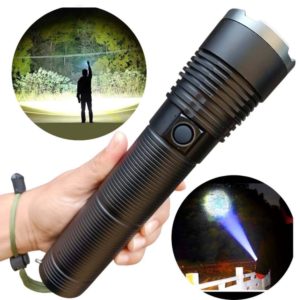 Lanterna Tática Mais Forte Do Mundo Led Recarregável Militar