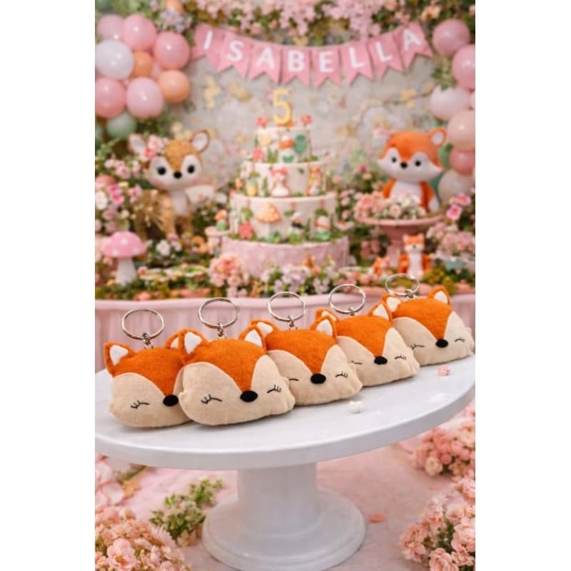 Chaveiros Raposinha, Bosque encantado, Fazendinha, Aniversário Infantil, Festa, Decoração