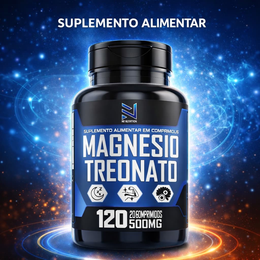 Magnésio Treonato 500mg 120 Cápsulas L-Treonato Suplemento Alimentar Original