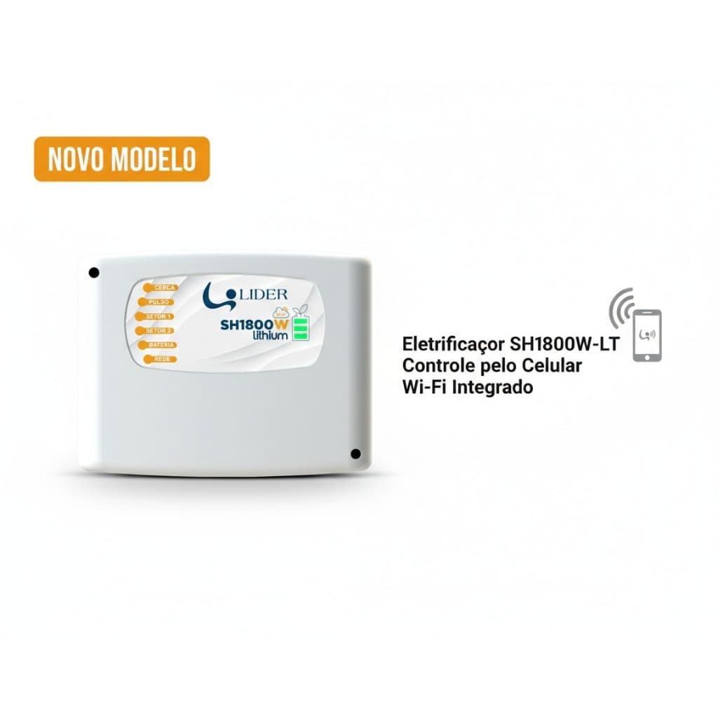 Central Cerca Elétrica Lider SH1800W-LT com Wi-Fi Integrado App Celular e Tecnologia Lithium