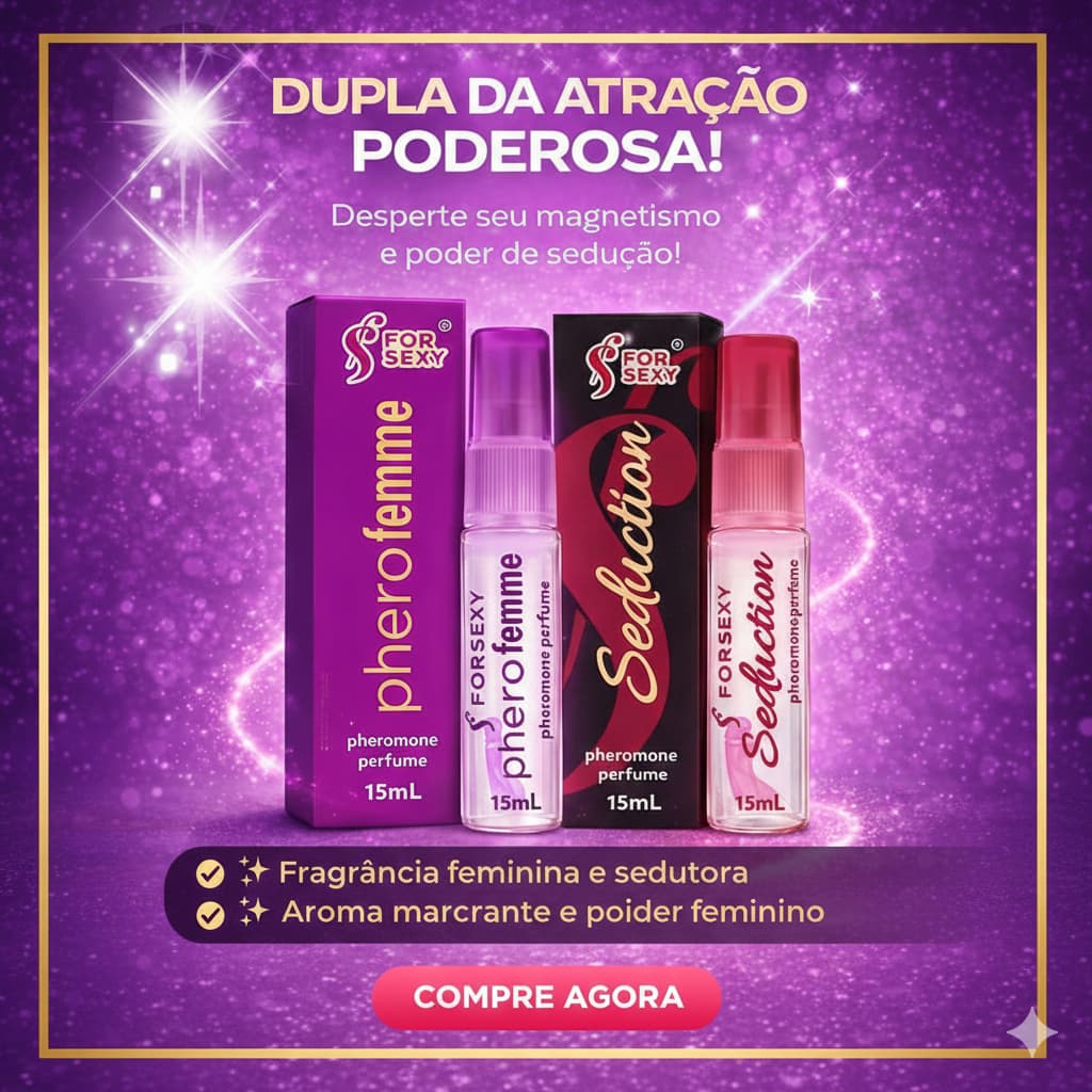 Kit Perfumes  Pherofemme e Seduction Feminino – Fragrância Envolvente e Marcante