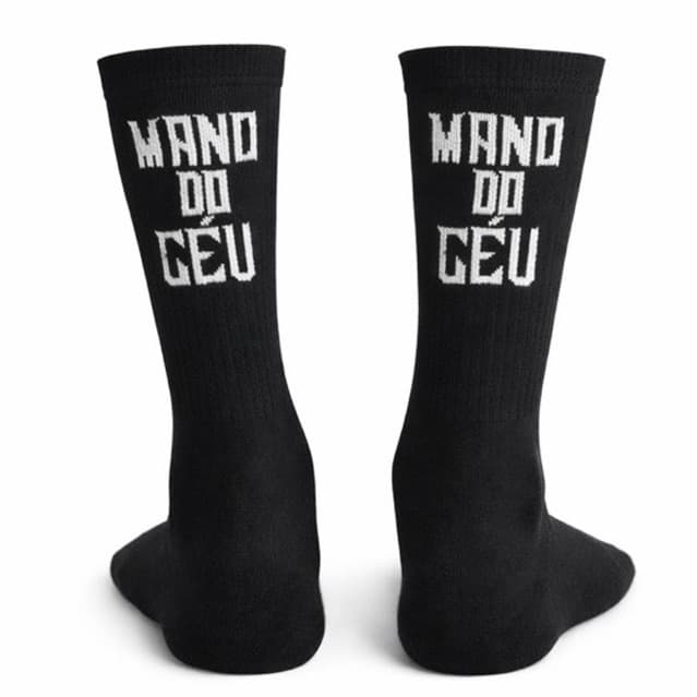 Meia Cano Alto Estampa Mano Do Céu Skate Academia Casual Envio Rápido