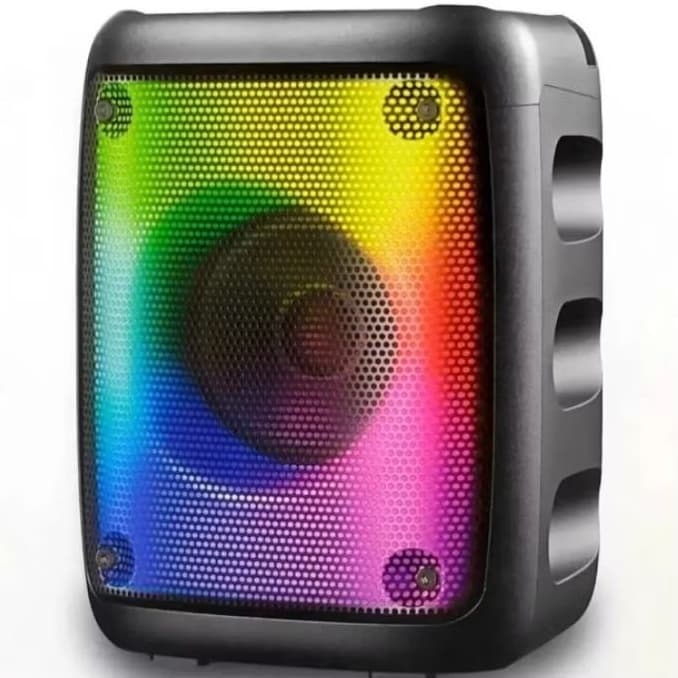 caixa de som completa potente 100w karaokê com entrada microfone bluetooh rádio pendrave