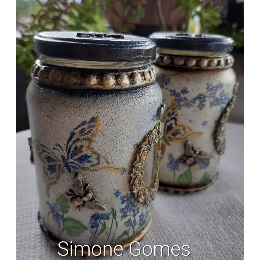 Vidros decorados estilo "vintage"