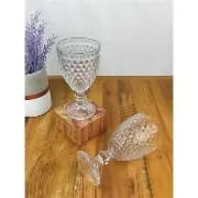 Conjunto  2 Tacas Vinho Vidro Transparente Resistente Design Elegante Bico Abacaxi
