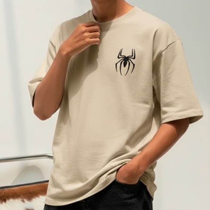 Camiseta Masculina Aranha Algodão Fio 30.1 Camisa Streetwear Casual Várias Cores Envio Rápido