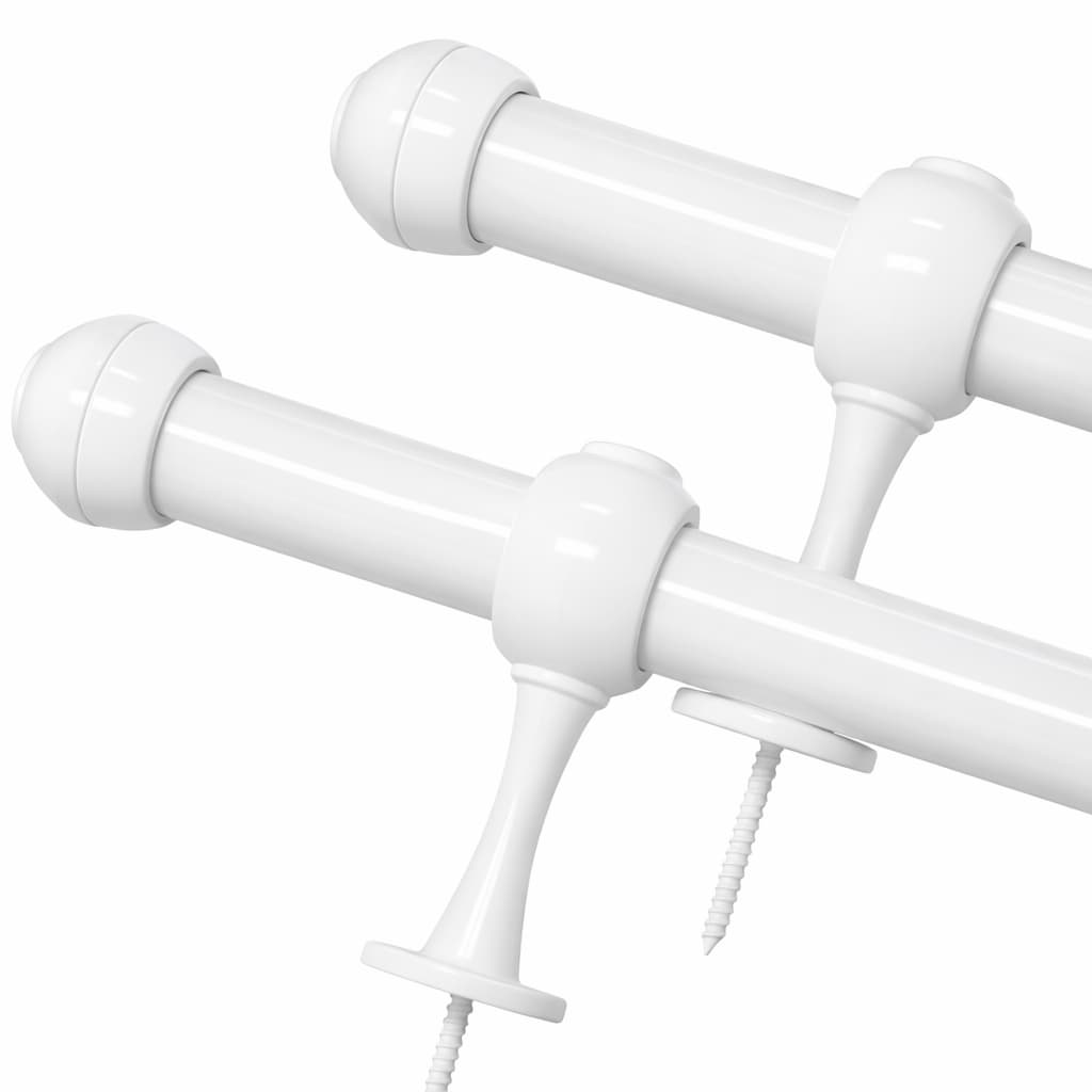 Kit Suporte + Varão de Cortina 19mm Branco – Resistente e Fácil Instalação