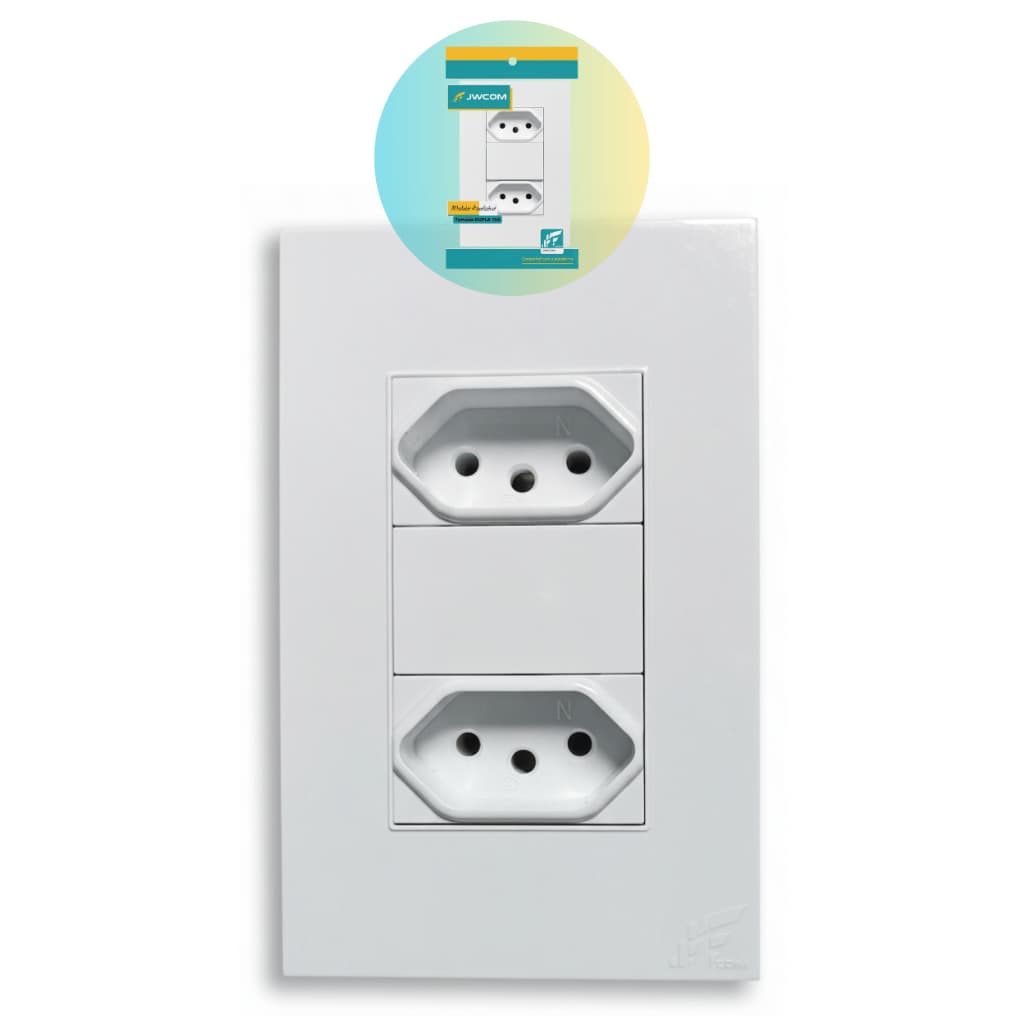 Tomada 10a Dupla 2p+t Placa 4x2 Modular