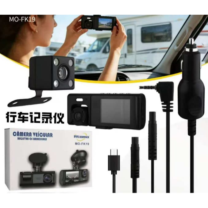 Camera De Re Automotiva + aparelho visual Veicular Visão Noturna Prova DÁgua