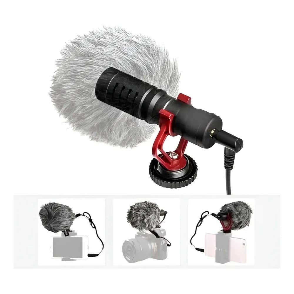 Microfone Condensador De Vídeo Direcional By-mm1 Cardióide
