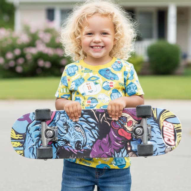 Mini Skate Infantil Iniciantes Esporte Brinquedo Resistente Até 30kg Sortidos