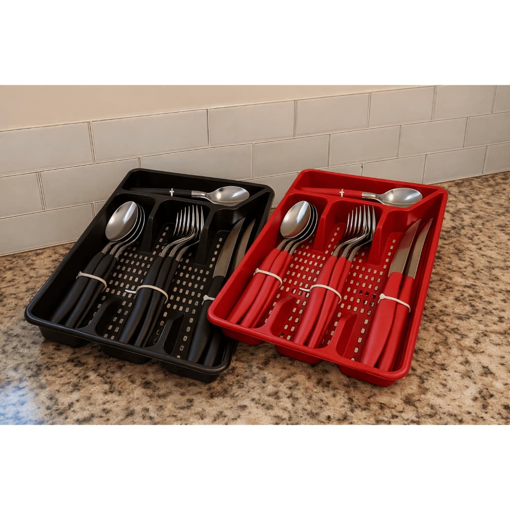 Faqueiro 17 Peças com Porta Talher Organizador Cozinha