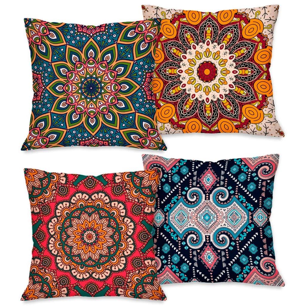 KIT 04 CAPAS PARA ALMOFADAS DECORAÇÃO PARA SOFÁ OU CAMA 45x45 cm