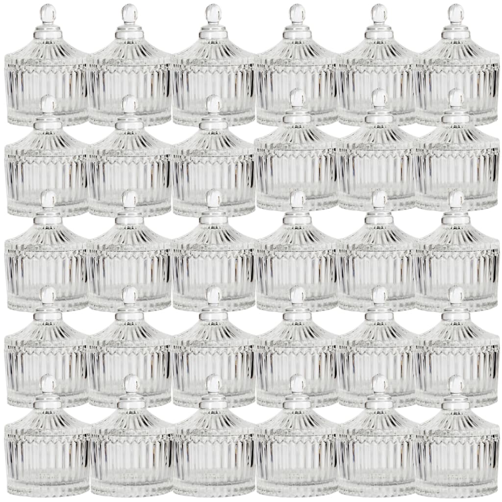 Kit Com 30 Mini Bomboniere Potiche Decoração Aniversário Casamento Lembrancinha de Vidro Presente