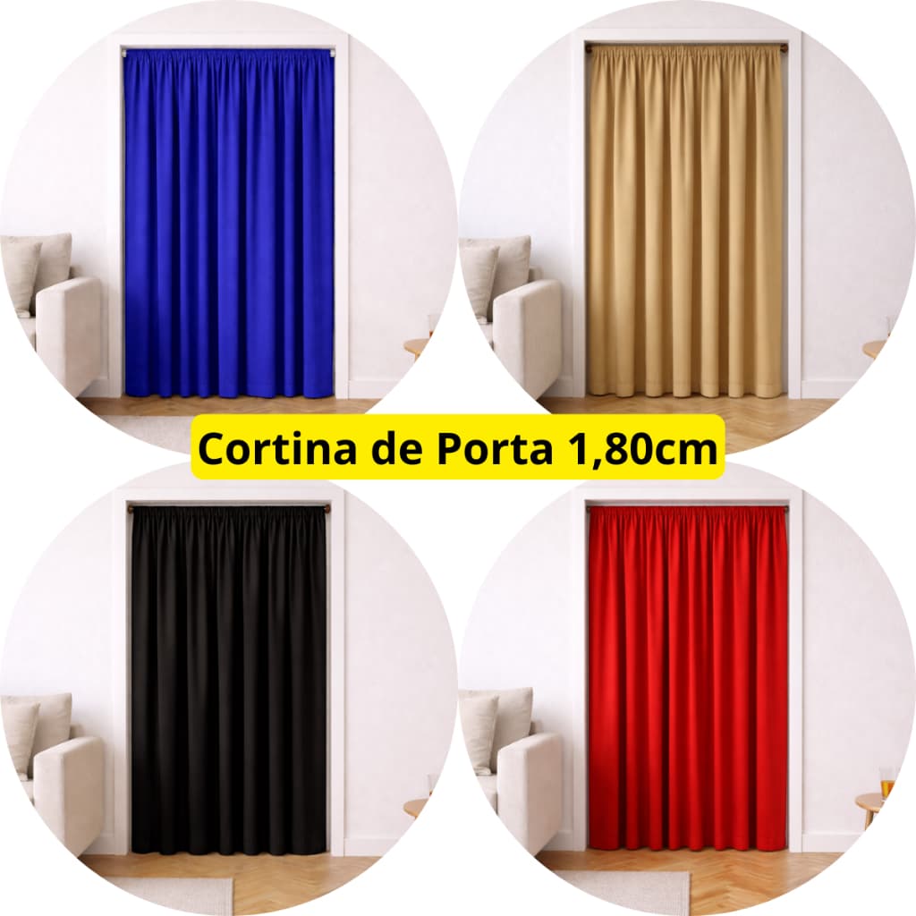 Cortina Para Porta Cortina de Porta Balcão Cozinha Sala Quarto Corredor Dividir Ambiente (GRANDE)