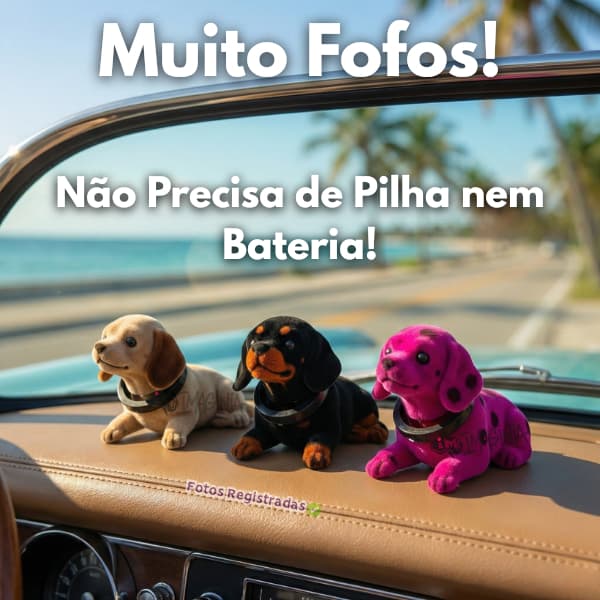 Cachorrinho que Balança a Cabeça Enfeite Decorativo para Carro Casa e Escritório Cachorro Miniatura