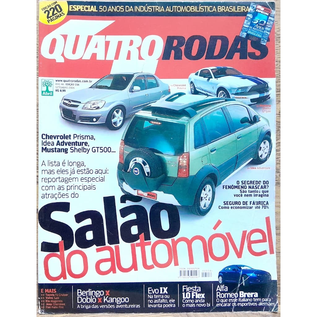 Revista Quatro Rodas 556 Volvo S40 Kia Magentis Jeep Cherokee Toyota Cruiser Volvo S40 Alfa Brera