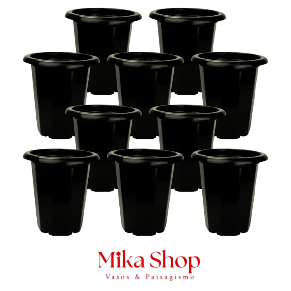 15 Vasos Potes Plásticos Cymbidium Para Orquideas 2 Litros Preto