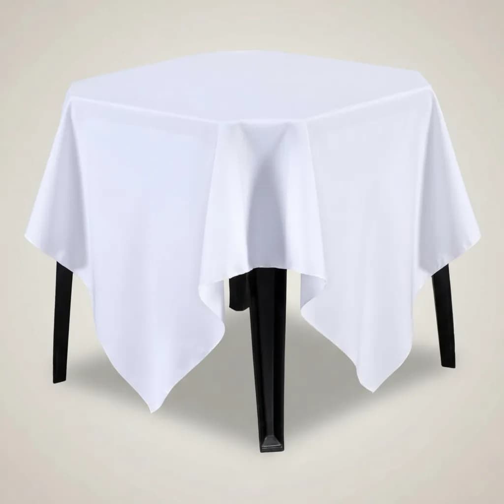 Kit 5 Toalhas De Mesa 1,50 X 1,50 Branca em Oxford para dia dia festas buffet