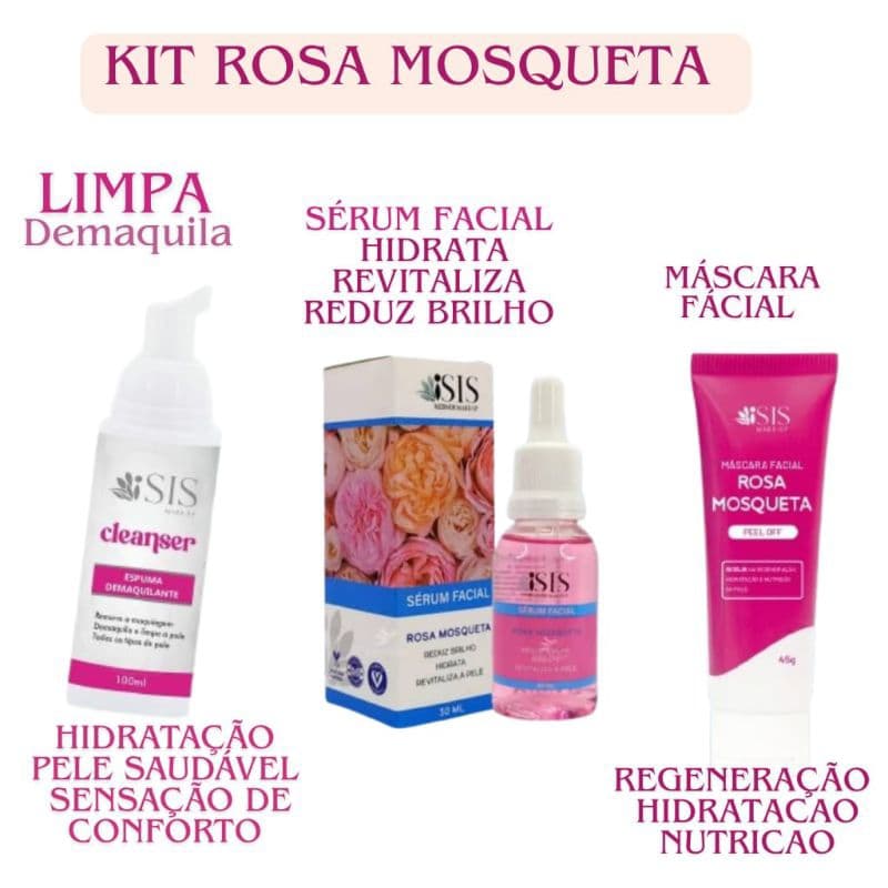 kit skin care água micela, espuma demaquilante, máscaras Facial, sérum facial, sabonete facial escolha o seu kit