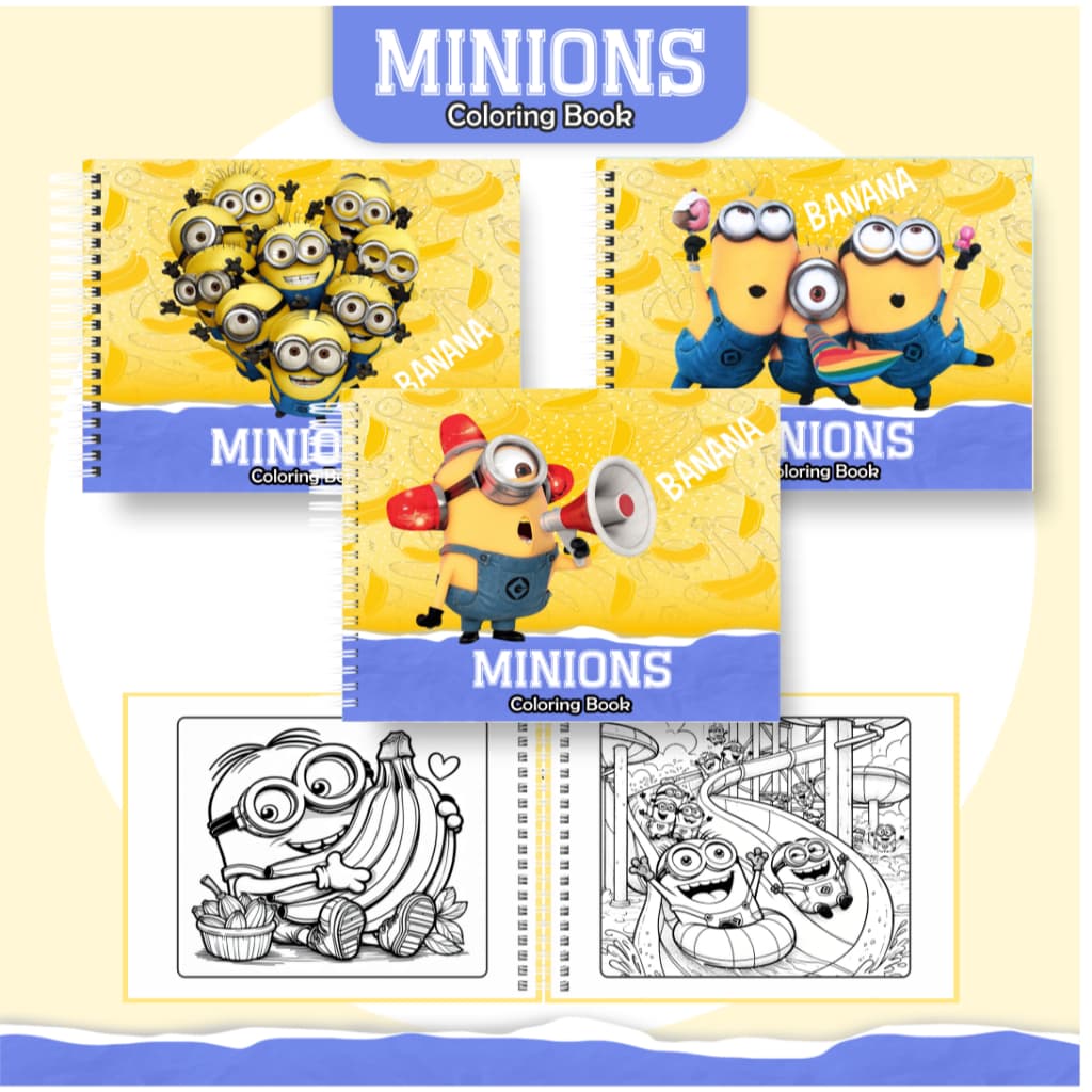 Livro de Colorir Minions – Folha Grossa - A5 – 50 Desenhos
