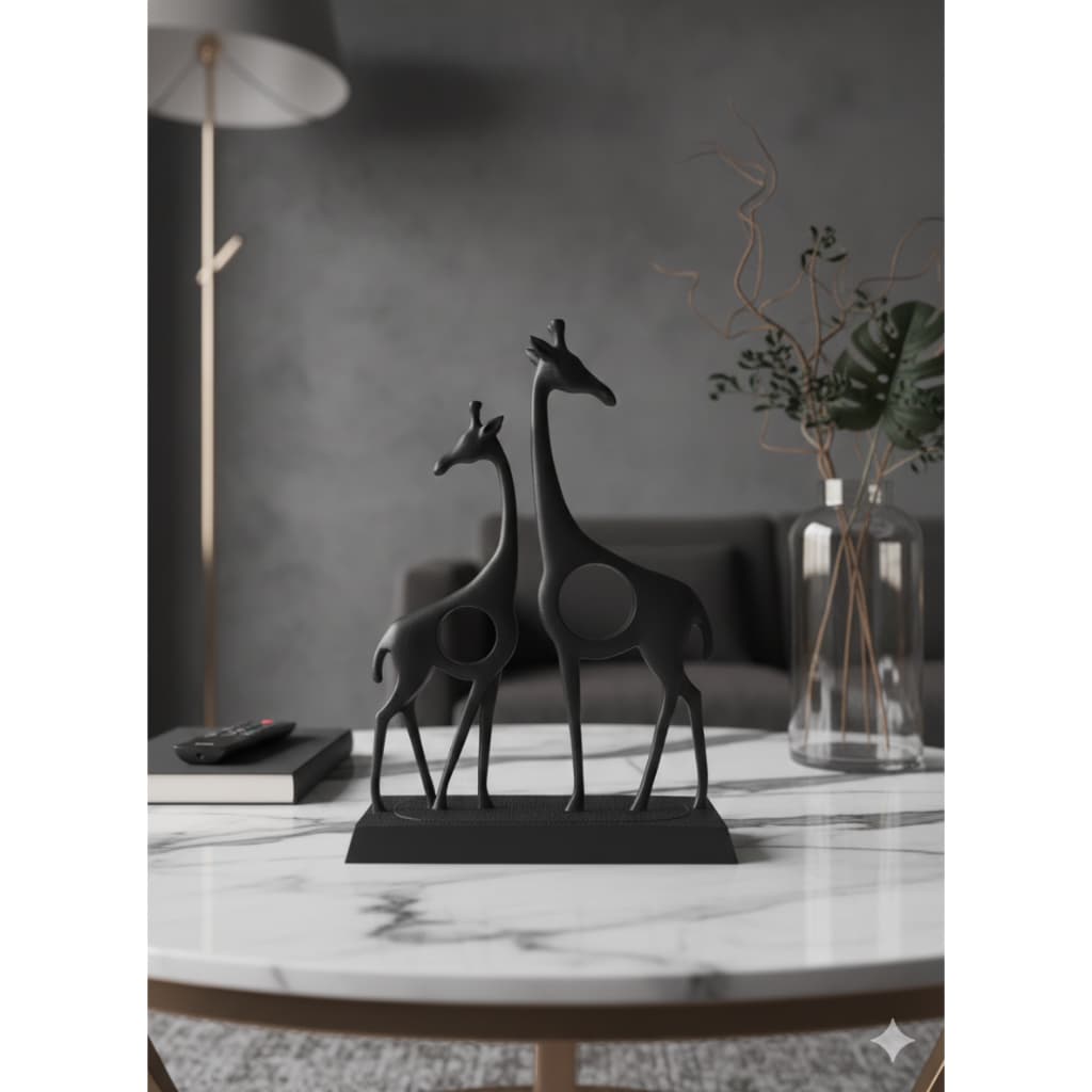 Escultura Girafas Moderna Decorativa Minimalista