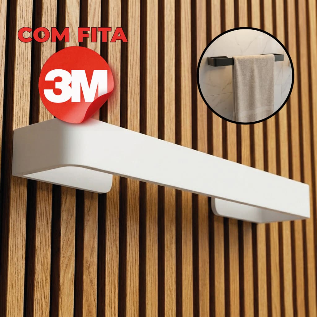 Porta Toalha Rosto Banho Banheiro Lavabo Acessórios com fita Dupla Face Resistente