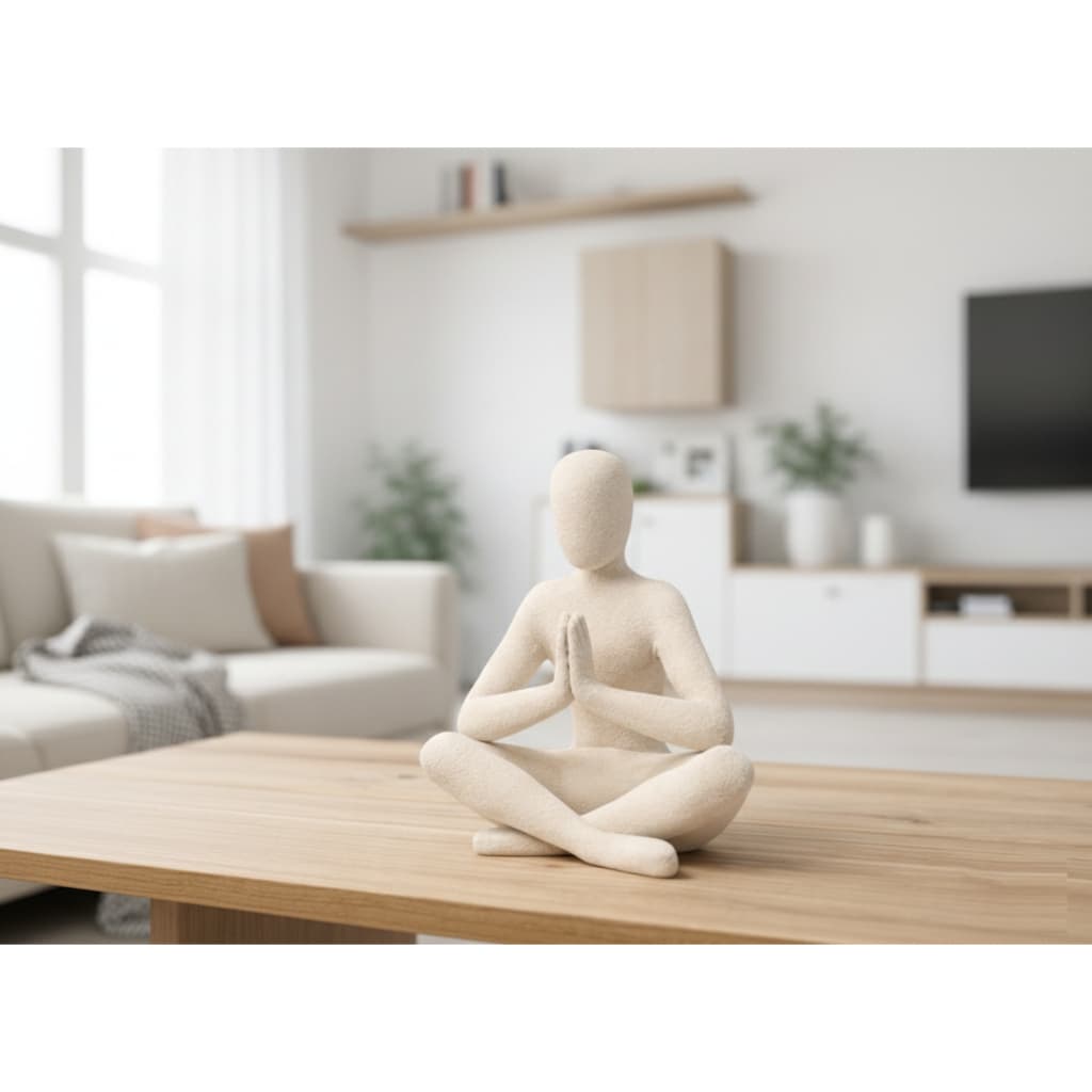 Escultura Decorativa Minimalista Meditação | Arte Moderna em Impressão 3D