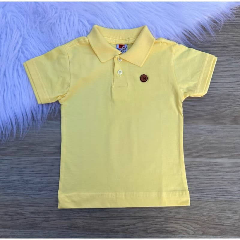 Camisa Polo Infantil Para Meninos Tecido Algodão Tam Bebê a 16 Anos