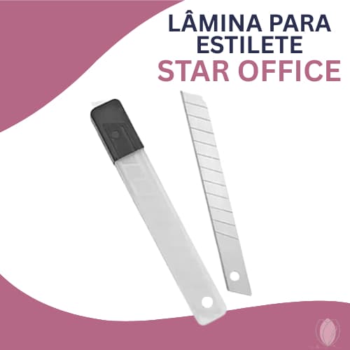 Lâmina para Estilete Star Office – Reposição de Alta Precisão – Estojo com Lâminas de Aço