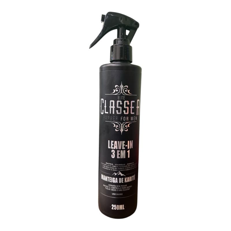 Leave-in 3x1 barba cabelo e corpo, classe A Barber for men,