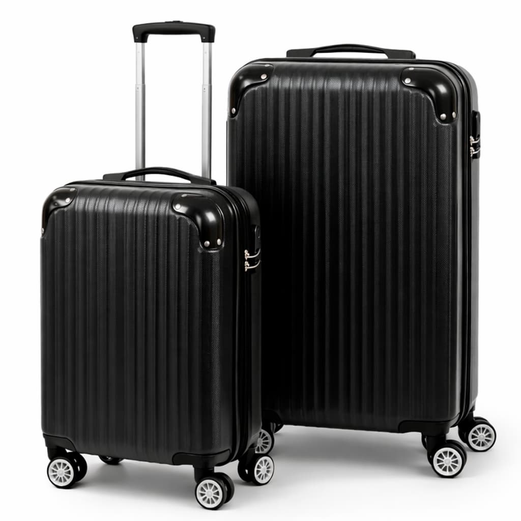 Kit 2 Malas de Viagem Média e Pequena 56x37x24 E 51x33x22 Rígida Estocasa Bordo Cadeado