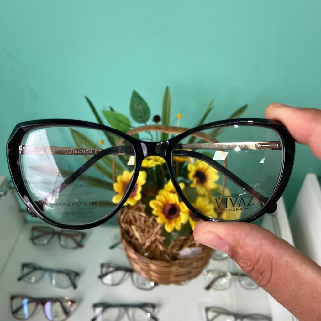 Óculos Feminino Metal Design Moderno Leve Resistente Para Grau Peças Únicas da Loja