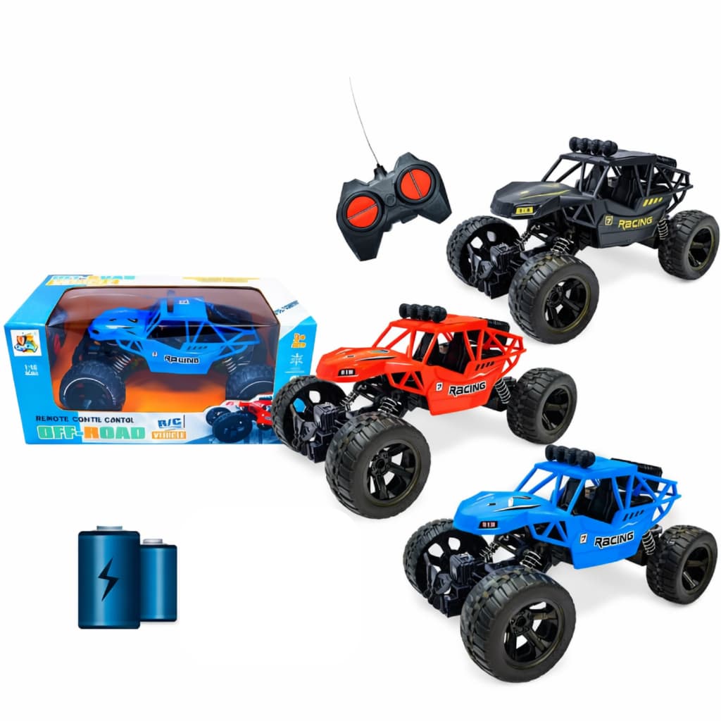 Carrinho de Controle Remoto Off Road com Bateria Recarregável – Alta Performance | Brinquedo Infantil
