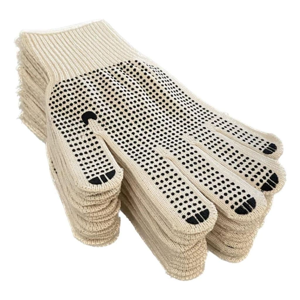12 Pares Luva De Proteção Pigmentada Epi Tricotada 6 Fios Resistente Segurança