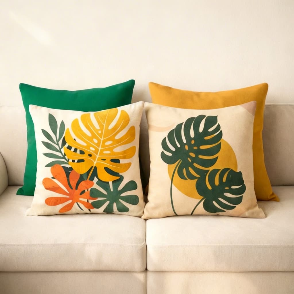 KIT 4 CAPA DE ALMOFADA 45X45CM  DE SUEDE - COLEÇÃO ELEGANCE