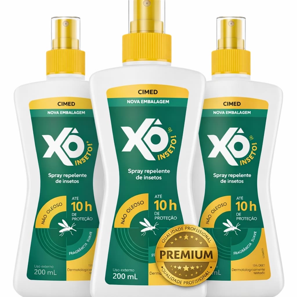 Xô Inseto Repelente Spray 200ml com DEET 15% Até 10h Proteção Contra Mosquitos Não Oleoso