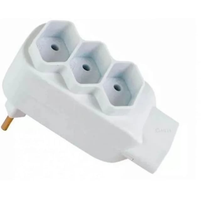 Adaptador de Tomada Bipolar, 4 Tomadas, 10A, Bivolt, XTRAD SL6011