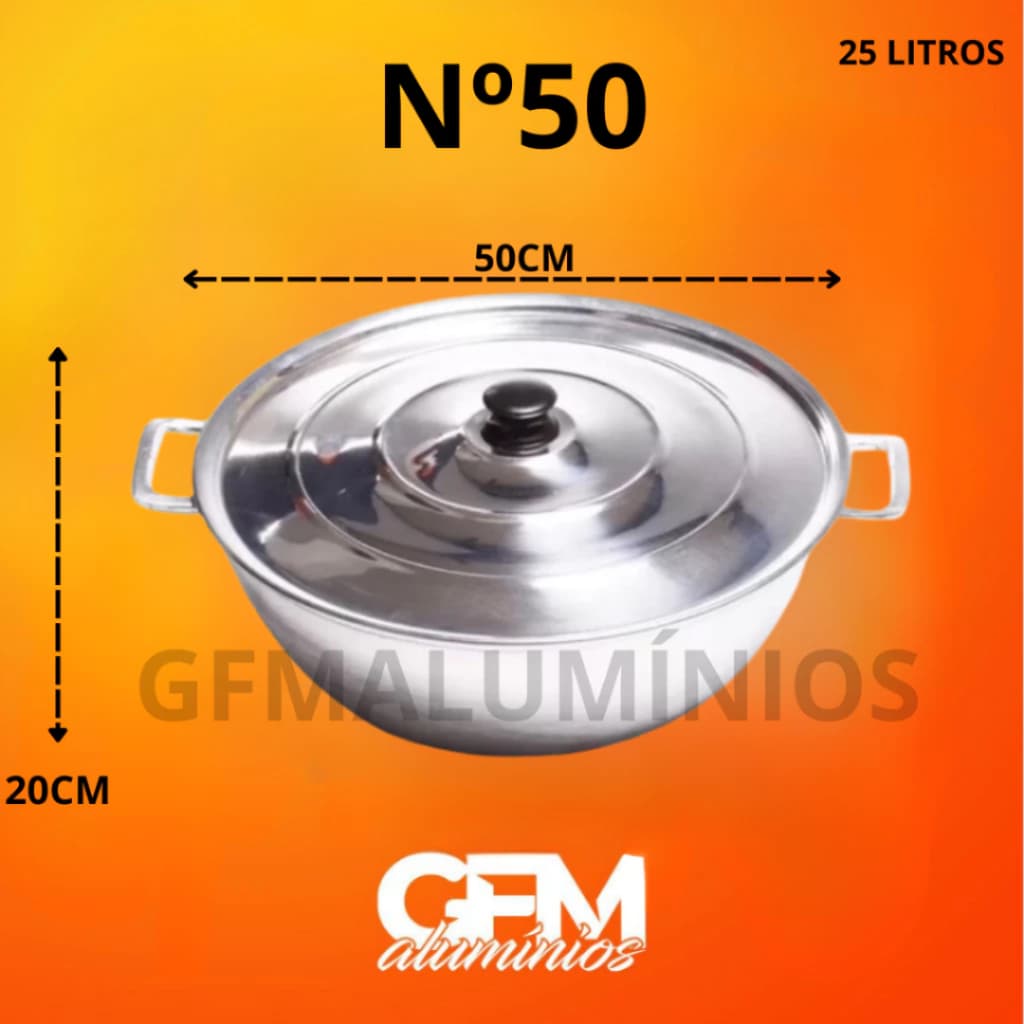 Tacho polido em alumínio batido fundido grosso vários tamanhos/ POLIMENTO PREMIUM GFM