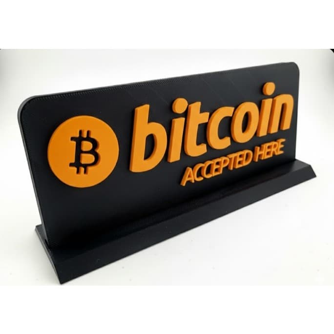 Placa Letreiro Bitcoin para Lojas Estabelecimentos
