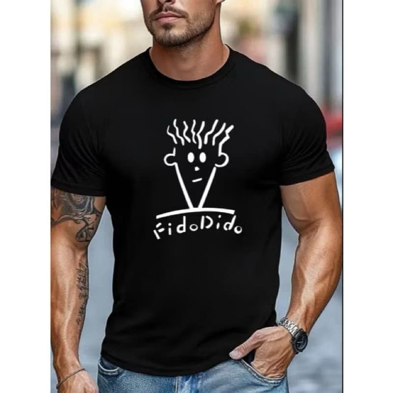 LANÇAMENTO Camiseta Masculina e Feminina Estampa "FIDO DIDO" Camisa Ajuste Regular 100% Algodão